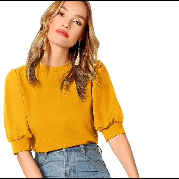 NWOT 🌻 Puff-sleeve blouse - Picture 9 of 9